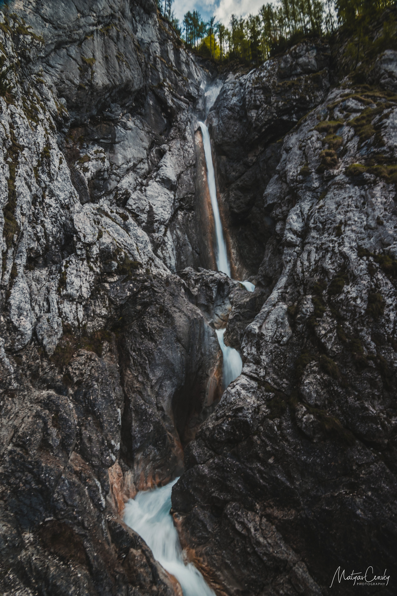 Photo of a highest Triglav Waterfall in Triglav National Park, Slovenia.